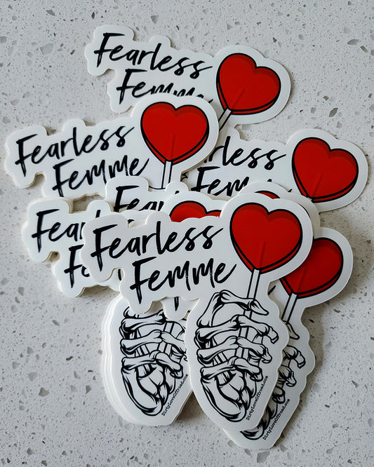 Fearless Femme Sticker 3.5 x 3.5 PI 1